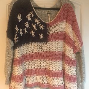 Free People American Flag sweater